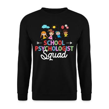 Schulpsychologe Schulpsychologie Psychologie - Unisex Pullover - Schwarz - Vorne - Alina (178cm) & Michal (187cm)