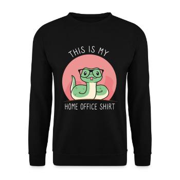 Ceci est ma chemise de bureau à domicile Snake bureau à domicile - Sweat-shirt Unisexe - noir - Devant - Alina (178cm) & Michal (187cm)