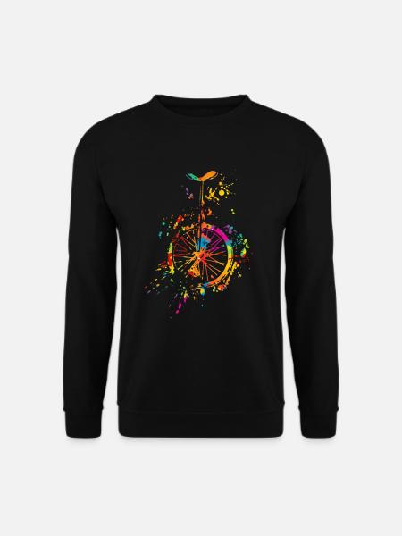 Einrad Akrobat Einradfahrerin Retro Vintage Einrad - Unisex Pullover - Schwarz