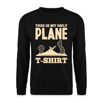 Hobel Schreiner Wortspiel - Unisex Pullover - Schwarz - Vorne - Alina (178cm) & Michal (187cm)