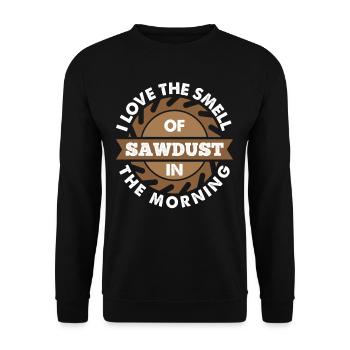 Profession de menuisier Sciure de bois le matin - Sweat-shirt Unisexe - noir - Devant - Alina (178cm) & Michal (187cm)