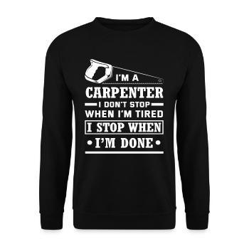 Proud carpenter work profession - Unisex Sweatshirt - black - Front - Alina (178cm) & Michal (187cm)
