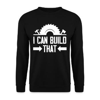 DIY craftsman carpenter gift - Unisex Sweatshirt - black - Front - Alina (178cm) & Michal (187cm)