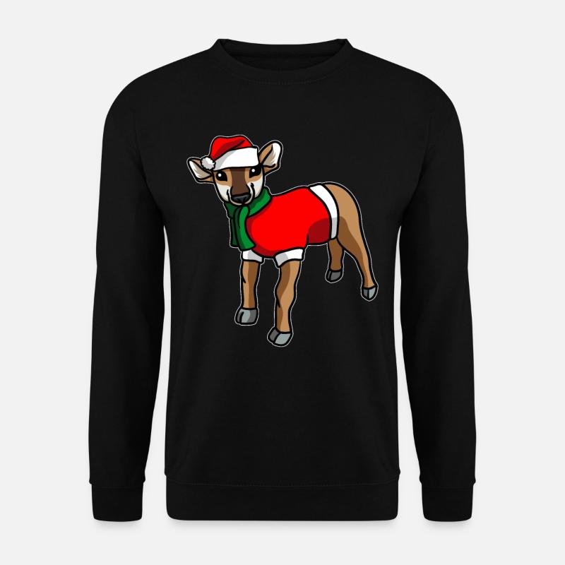 Antilope avec pull de Noël - Sweat-shirt Unisexe - noir