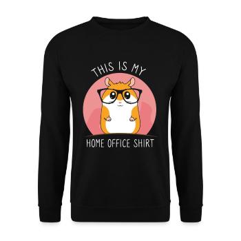 This is my home office hamster - Unisex Sweatshirt - black - Front - Alina (178cm) & Michal (187cm)