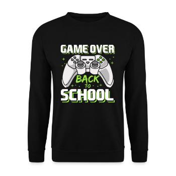 Start of School Game Over Gaming First day of school - Unisex Sweatshirt - black - Front - Alina (178cm) & Michal (187cm)