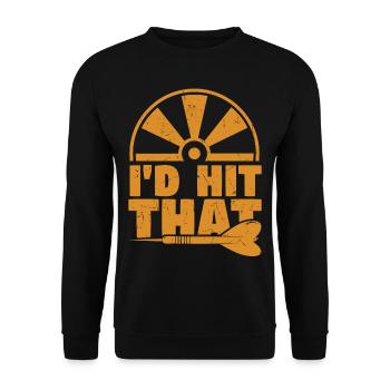Id Hit That Darts - Unisex Sweatshirt - black - Front - Alina (178cm) & Michal (187cm)