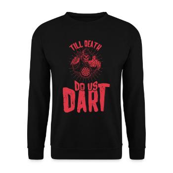Till Death Do Us Dart - Unisex Sweatshirt - black - Front - Alina (178cm) & Michal (187cm)