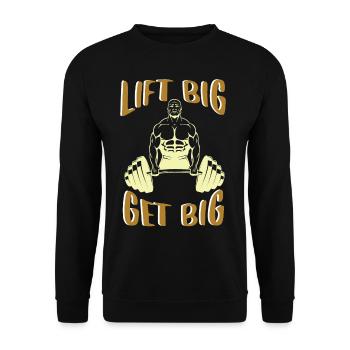 Lift Big Get Big Deadlifting - Unisex Sweatshirt - black - Front - Alina (178cm) & Michal (187cm)