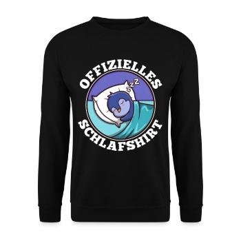 Offizielles schlafshirt Pinguin - Unisex Pullover - Schwarz - Vorne - Alina (178cm) & Michal (187cm)