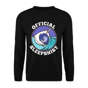 Pingouin chemise de nuit officiel - Sweat-shirt Unisexe - noir - Devant - Alina (178cm) & Michal (187cm)