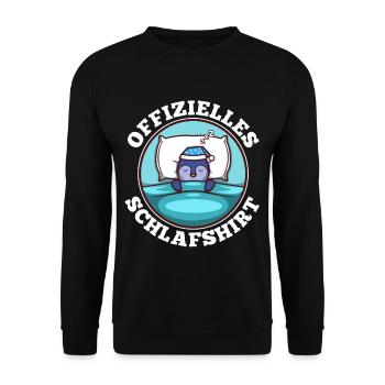 Offizielles schlafshirt Pinguin - Unisex Pullover - Schwarz - Vorne - Alina (178cm) & Michal (187cm)