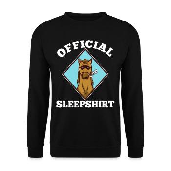 Chemise de nuit officielle Cheval - Sweat-shirt Unisexe - noir - Devant - Alina (178cm) & Michal (187cm)