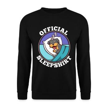 Official sleepshirt Rottweiler - Unisex Pullover - Schwarz - Vorne - Alina (178cm) & Michal (187cm)