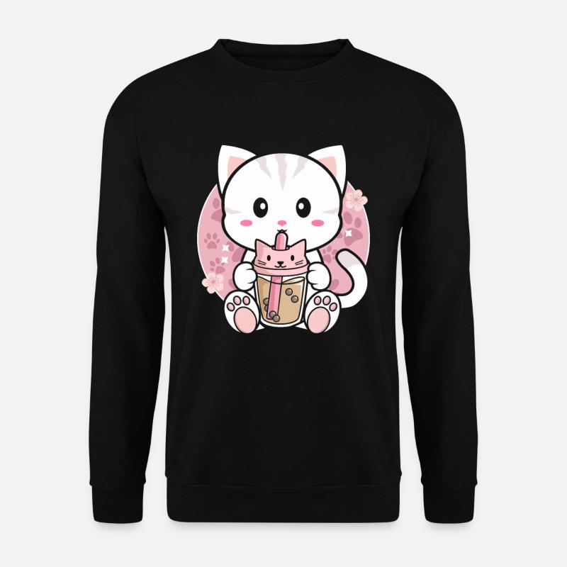 Thé à bulles pour chat - Sweat-shirt Unisexe - noir