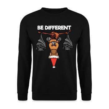 Soyez différent Pony Bat Père Noël - Sweat-shirt Unisexe - noir - Devant - Alina (178cm) & Michal (187cm)