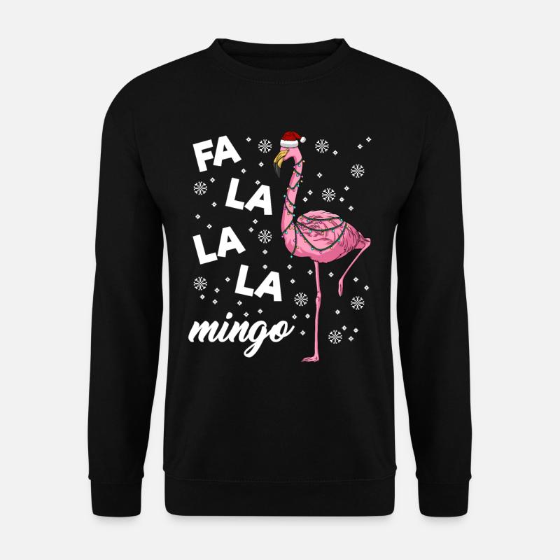Falalalamingo Flamingo Christmas - Unisex Pullover - Schwarz