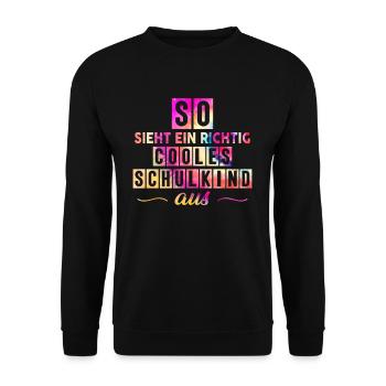 Voici à quoi ressemble un écolier vraiment cool - Sweat-shirt Unisexe - noir - Devant - Alina (178cm) & Michal (187cm)