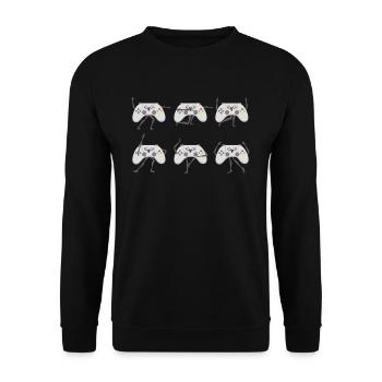 Contrôleur de yoga Namaste Méditation Entraînement Yogi - Sweat-shirt Unisexe - noir - Devant - Alina (178cm) & Michal (187cm)