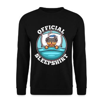 Official sleepshirt Rottweiler - Unisex Pullover - Schwarz - Vorne - Alina (178cm) & Michal (187cm)
