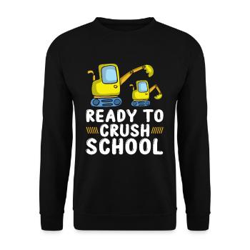 Ready To Crush Schule Bagger - Unisex Pullover - Schwarz - Vorne - Alina (178cm) & Michal (187cm)