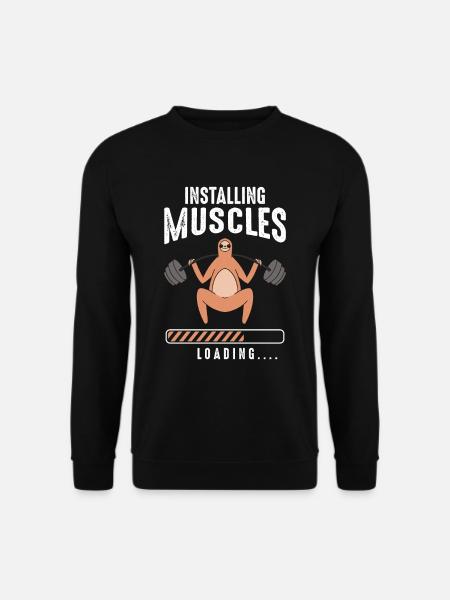 Installing Muscles Loading - Unisex Sweatshirt - black