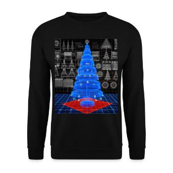 Plan schématique de l’arbre de Noël - Sweat-shirt Unisexe - noir - Devant - Alina (178cm) & Michal (187cm)