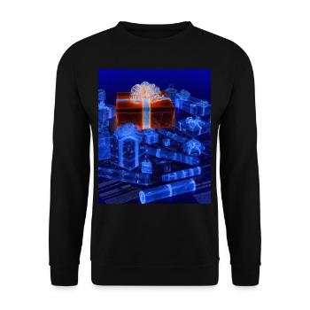 Weihnachten Weihnachtsbaum Schematic Blaupause - Unisex Pullover - Schwarz - Vorne - Alina (178cm) & Michal (187cm)