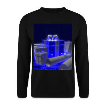 Weihnachten Weihnachtsbaum Schematic Blaupause - Unisex Pullover - Schwarz - Vorne - Alina (178cm) & Michal (187cm)