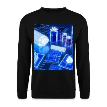 Plan schématique de l’arbre de Noël - Sweat-shirt Unisexe - noir - Devant - Alina (178cm) & Michal (187cm)