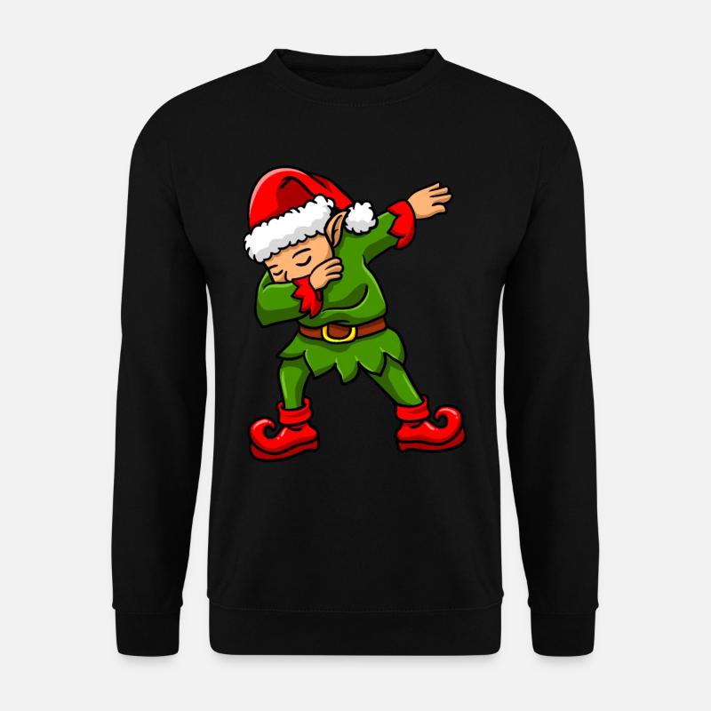 Dabbing Elfe - Unisex Pullover - Schwarz