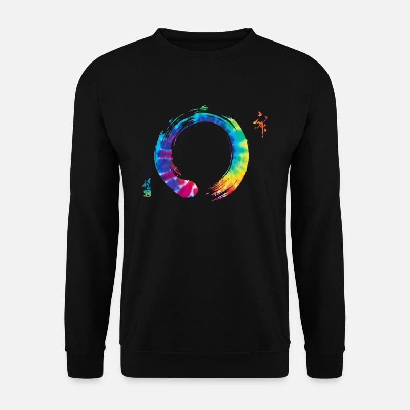 Bonsai Zen Enso Circle Yoga - Unisex Sweatshirt - black