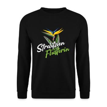 Strelitzia Whisper Plant Maman Plante d’intérieur - Sweat-shirt Unisexe - noir - Devant - Alina (178cm) & Michal (187cm)