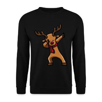 Dabbing Santa Reindeer - Sweat-shirt Unisexe - noir - Devant - Alina (178cm) & Michal (187cm)