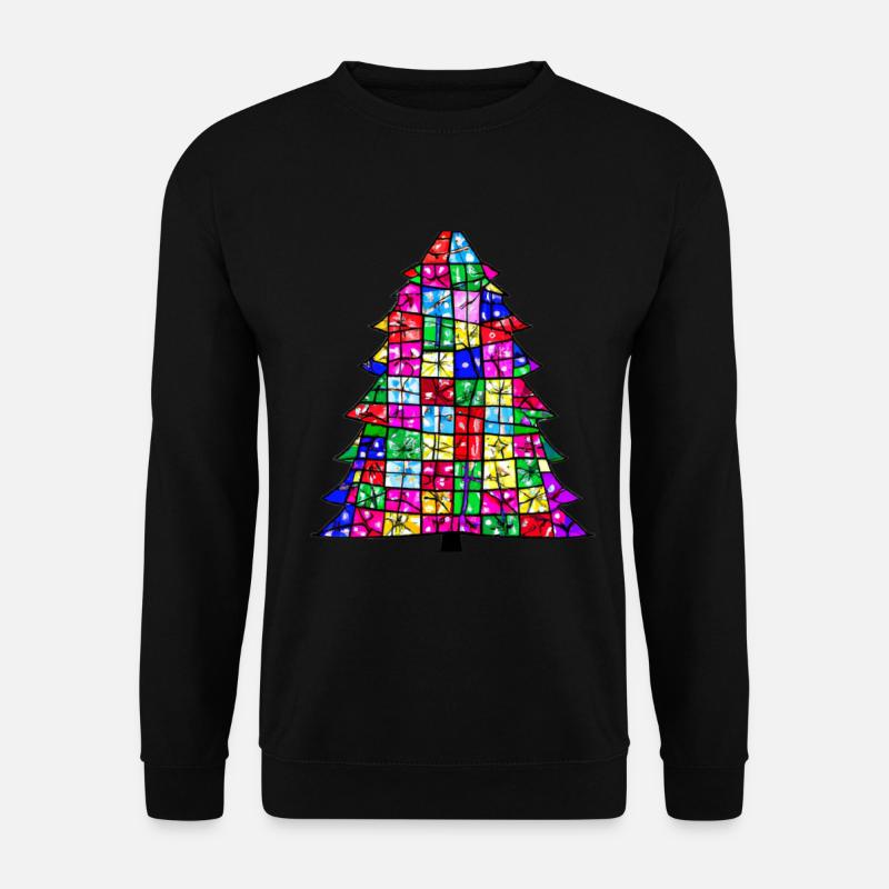 Christmas Christmas Tree Church Windows - Unisex Sweatshirt - black