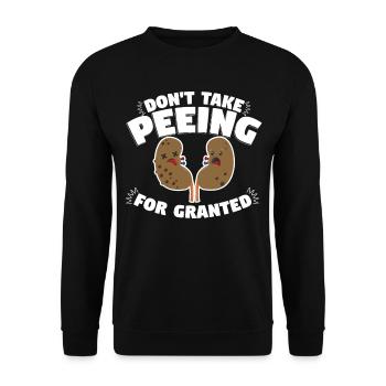Dont Take Peeing For Granted Kidney - Unisex Sweatshirt - black - Front - Alina (178cm) & Michal (187cm)
