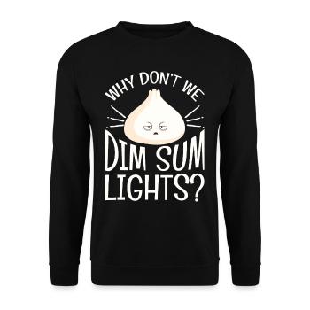 Why Dont We Dim Sum Lights - Unisex Sweatshirt - black - Front - Alina (178cm) & Michal (187cm)