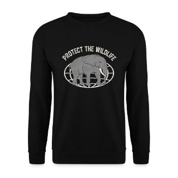 Conservation écologique de la faune des éléphants - Sweat-shirt Unisexe - noir - Devant - Alina (178cm) & Michal (187cm)