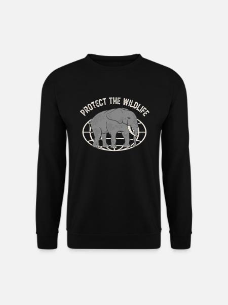 Elefant Wildtier Schützer Ökologie Naturschutz - Unisex Pullover - Schwarz