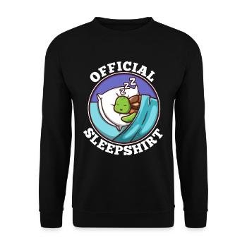 Official sleepshirt Turtle - Unisex Sweatshirt - black - Front - Alina (178cm) & Michal (187cm)