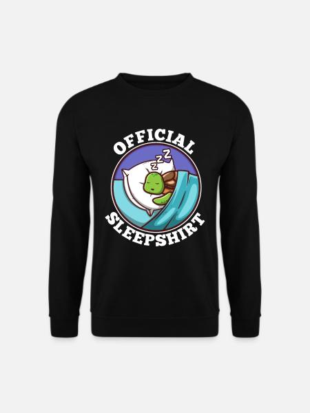 Official sleepshirt Turtle - Unisex Pullover - Schwarz