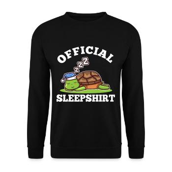 Official sleepshirt Turtle - Unisex Sweatshirt - black - Front - Alina (178cm) & Michal (187cm)