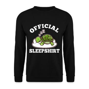 Official sleepshirt Turtle - Unisex Sweatshirt - black - Front - Alina (178cm) & Michal (187cm)