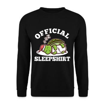 Chemise de nuit officielle Turtle - Sweat-shirt Unisexe - noir - Devant - Alina (178cm) & Michal (187cm)
