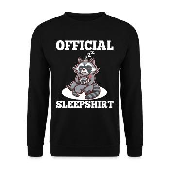 Chemise de nuit officielle Raton laveur - Sweat-shirt Unisexe - noir - Devant - Alina (178cm) & Michal (187cm)