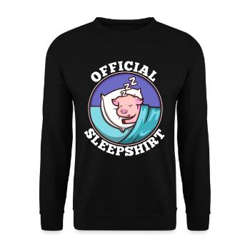 Chemise de nuit officielle Cochon - Sweat-shirt Unisexe - noir - Devant - Alina (178cm) & Michal (187cm)