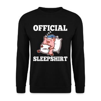 Chemise de nuit officielle Cochon - Sweat-shirt Unisexe - noir - Devant - Alina (178cm) & Michal (187cm)