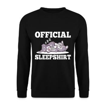 Chien de chemise de nuit officiel - Sweat-shirt Unisexe - noir - Devant - Alina (178cm) & Michal (187cm)