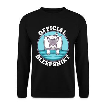 Chien de chemise de nuit officiel - Sweat-shirt Unisexe - noir - Devant - Alina (178cm) & Michal (187cm)