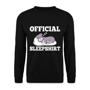 Chemise de nuit officielle Schnauzer - Sweat-shirt Unisexe - noir - Devant - Alina (178cm) & Michal (187cm)